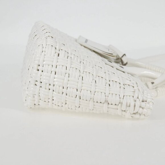 BALENCIAGA Bistro XS Hand Bag Enamel 2way White Silver - Picture 3 of 15